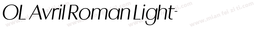 OL Avril Roman Light字体转换